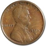 1913-S Lincoln Cent AU