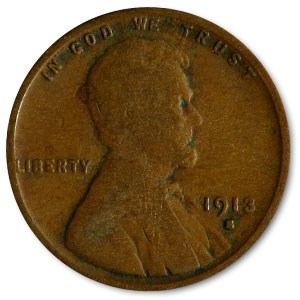 1913-S Lincoln Cent Good