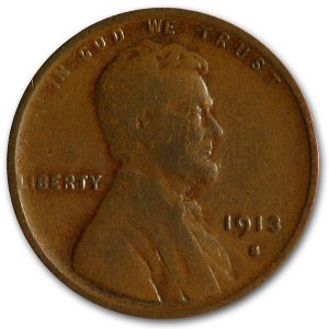 1913-S Lincoln Cent VG