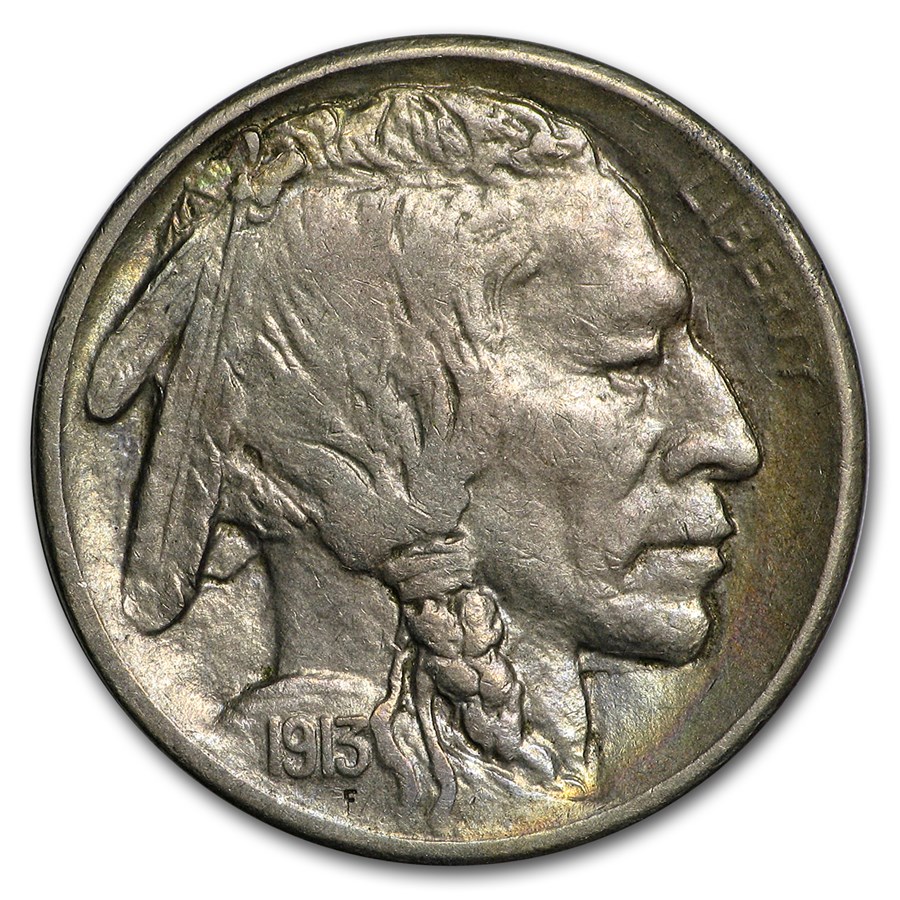 1913-S Type-II Buffalo Nickel AU