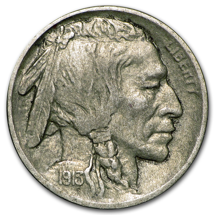 1913-S Type-II Buffalo Nickel XF
