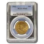1914 $10 Indian Gold Eagle MS-62 PCGS