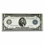 1914 (A-Boston) $5.00 FRN AU (Fr#847A)
