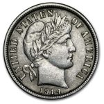 1914 Barber Dime AU