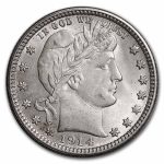 1914 Barber Quarter BU