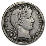 1914 Barber Quarter VF