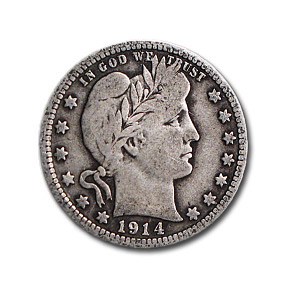 1914 Barber Quarter VG