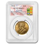 1914 Canada Gold $10 Reserve MS-63+ PCGS (Canadian Gold Reserve)
