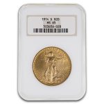 1914-D $20 St Gaudens Gold Double Eagle MS-65 NGC