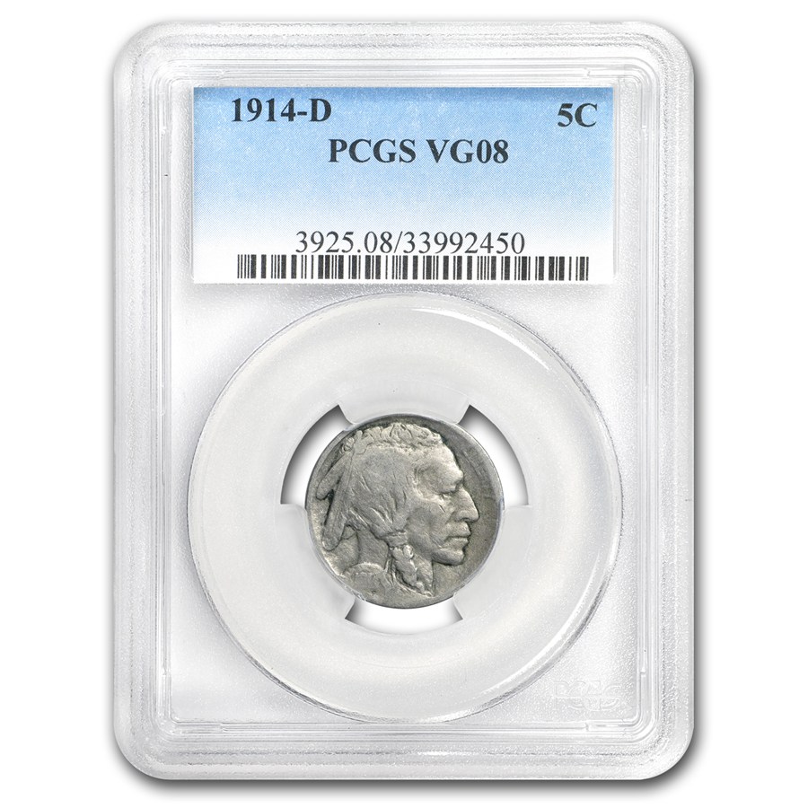 1914-D Buffalo Nickel VG-8 PCGS