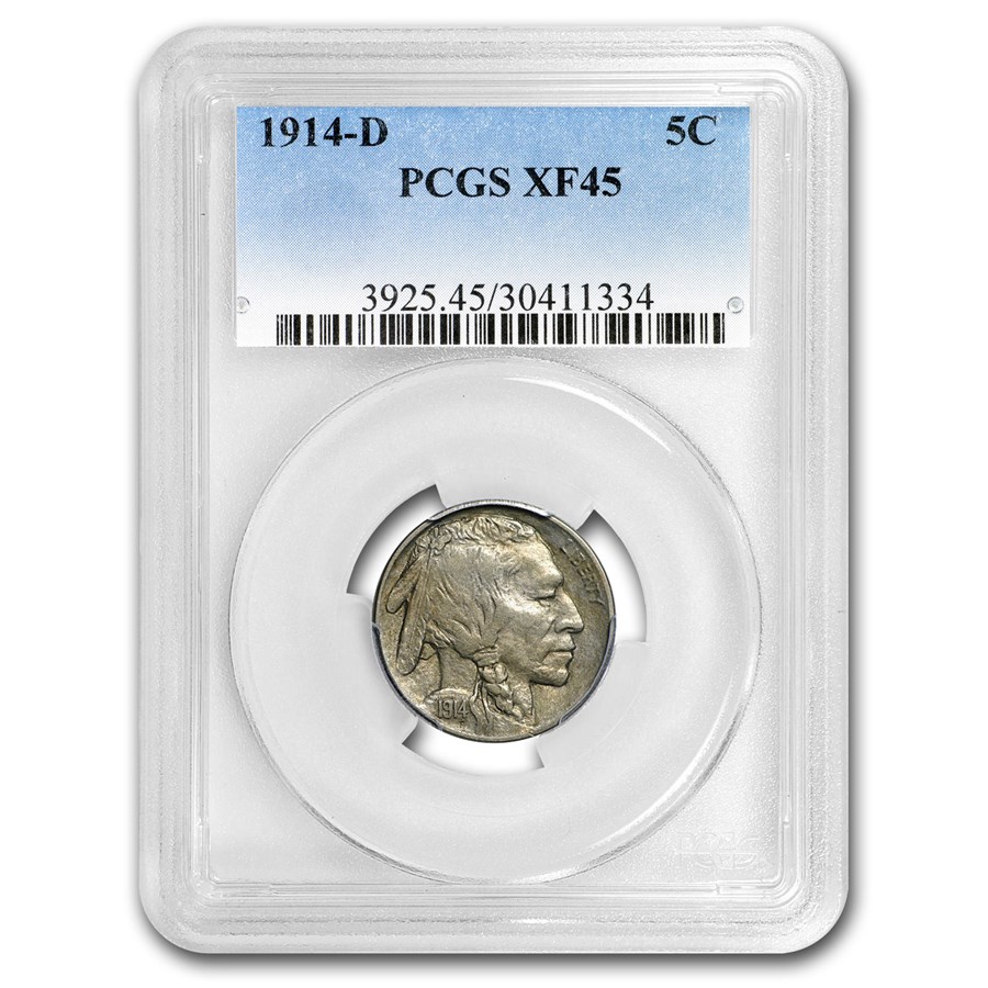 1914-D Buffalo Nickel XF-45 PCGS