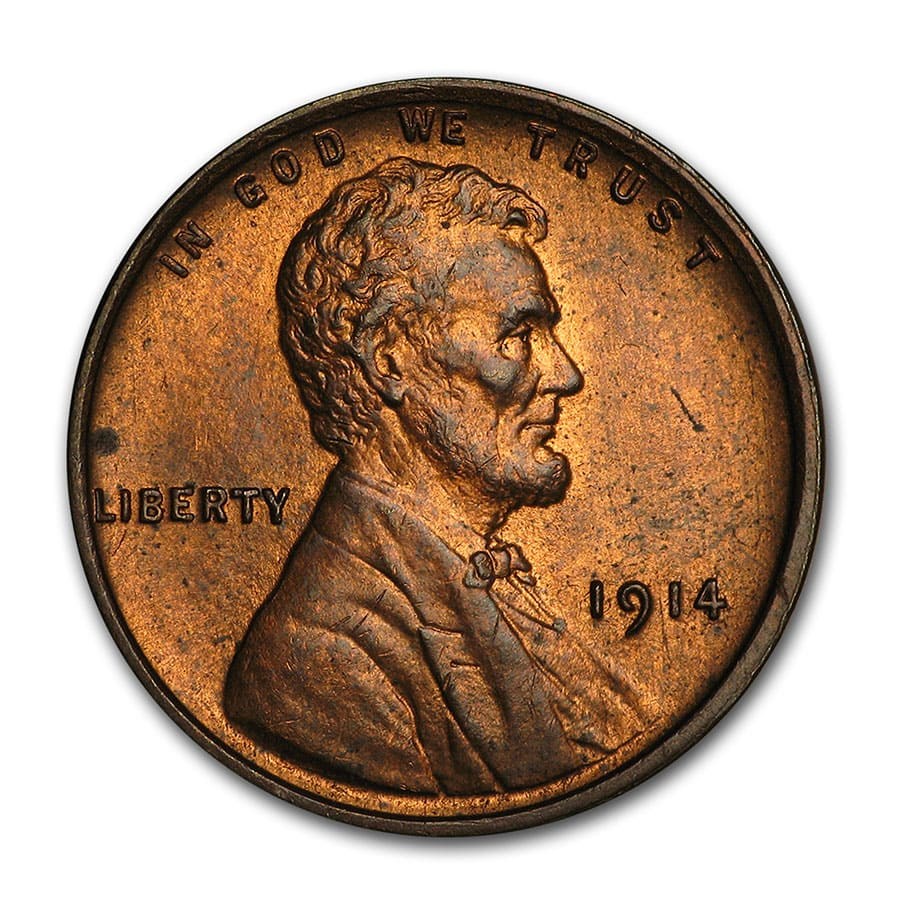 1914 Lincoln Cent BU (Red/Brown)
