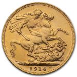 1914-M Australia Gold Sovereign George V BU
