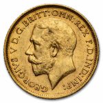 1914-S Australia Gold 1/2 Sovereign AU