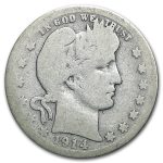 1914-S Barber Quarter AG