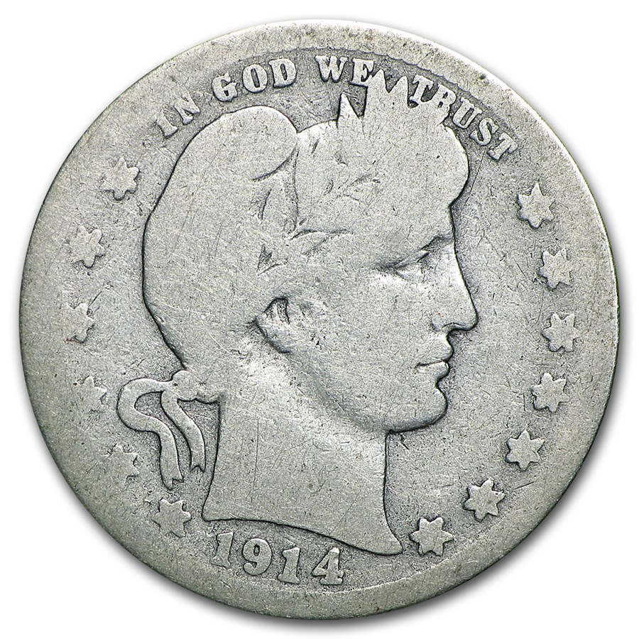 1914-S Barber Quarter AG