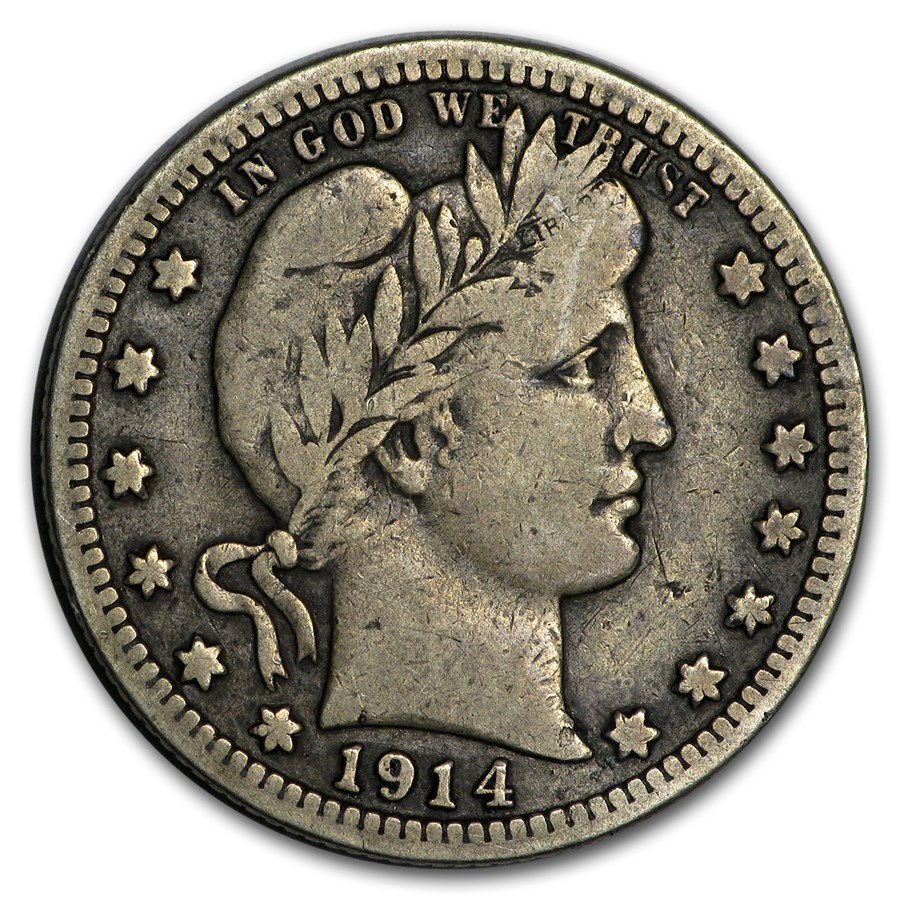 1914-S Barber Quarter VF