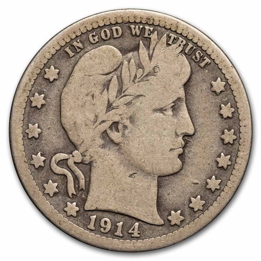 1914-S Barber Quarter VG