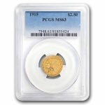 1915 $2.50 Indian Gold Quarter Eagle MS-63 PCGS