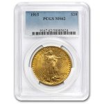 1915 $20 St Gaudens Gold Double Eagle MS-62 PCGS