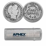 1915 Barber Dime 50-Coin Roll Avg Circ