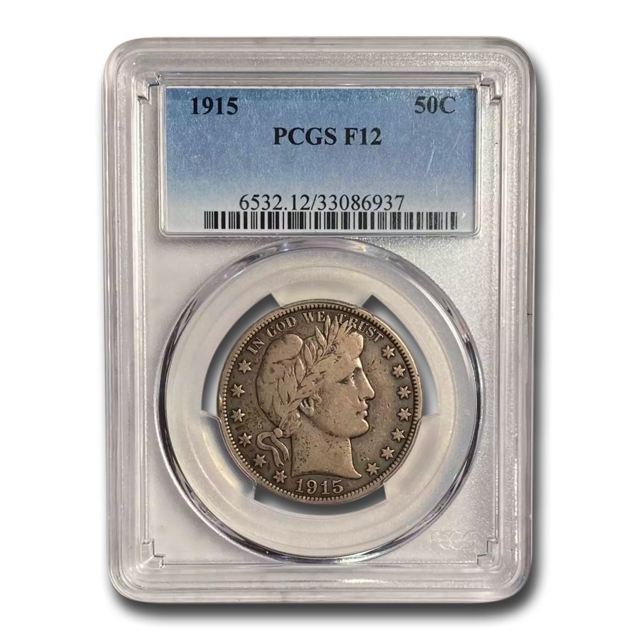 1915 Barber Half Dollar Fine-12 PCGS