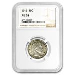 1915 Barber Quarter AU-58 NGC