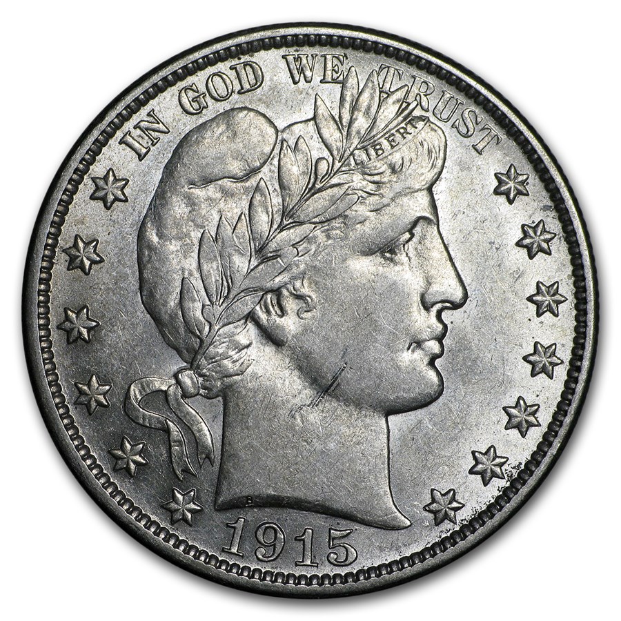 1915-D Barber Half Dollar AU