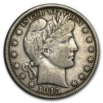 1915-D Barber Half Dollar VF