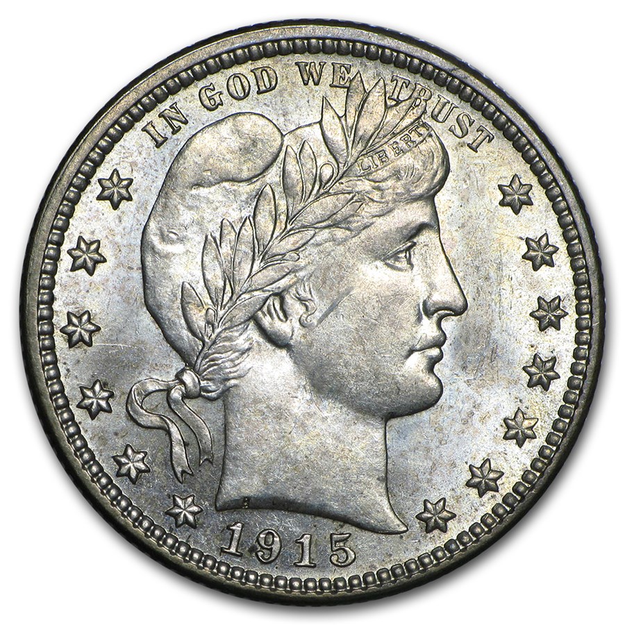 1915-D Barber Quarter BU