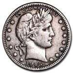 1915-D Barber Quarter VF