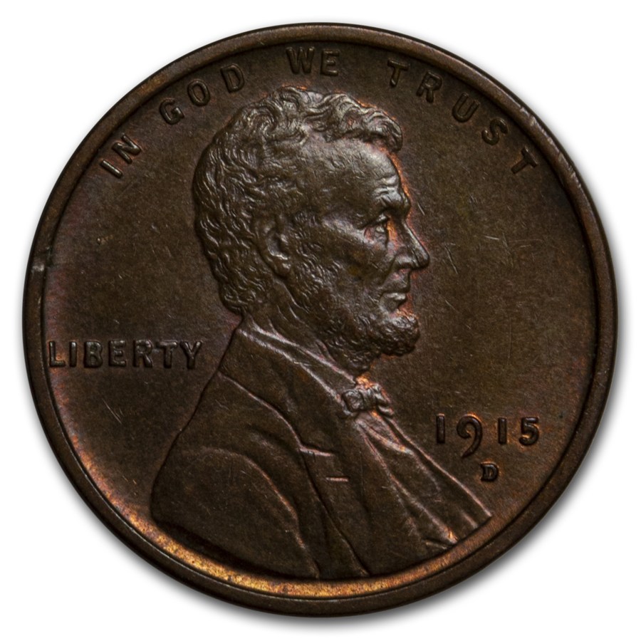 1915-D Lincoln Cent BU (Red/Brown)