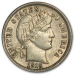 1915-S Barber Dime AU
