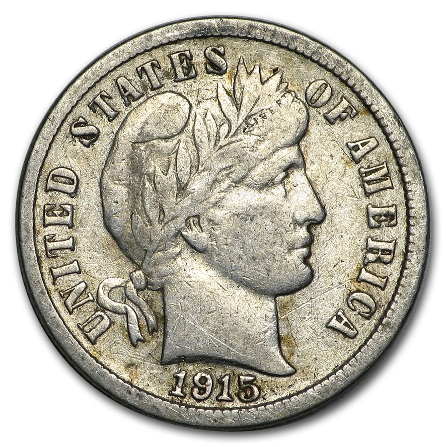 1915-S Barber Dime Fine
