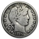 1915-S Barber Half Dollar VG