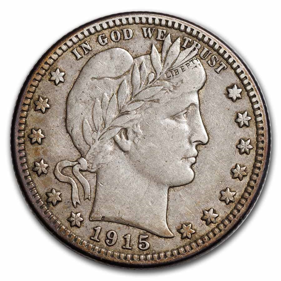 1915-S Barber Quarter VF