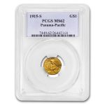 1915-S Gold $1.00 Panama-Pacific MS-62 PCGS