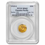 1915-S Gold $1.00 Panama-Pacific MS-65 PCGS