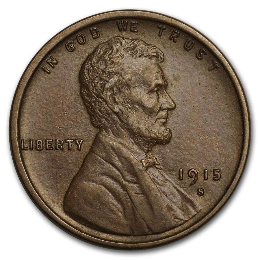 1915-S Lincoln Cent AU