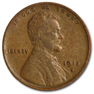 1915-S Lincoln Cent VG Details