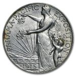 1915-S Panama-Pacific Expo Half Dollar AU