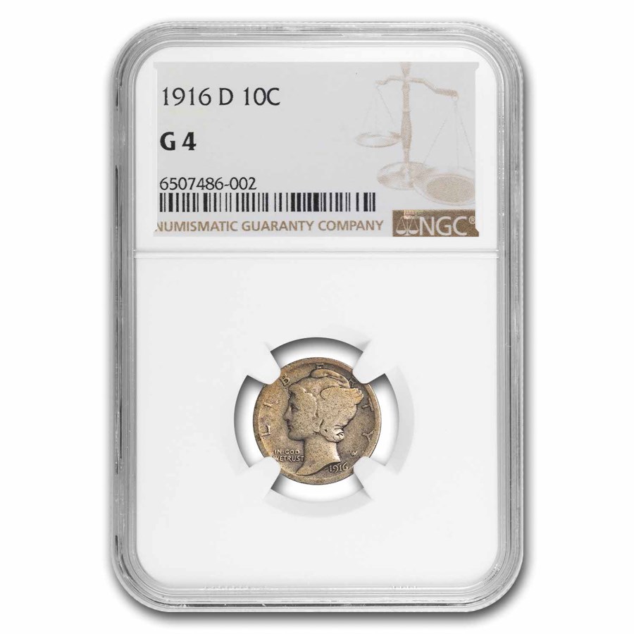 1916-D Mercury Dime Good-4 NGC