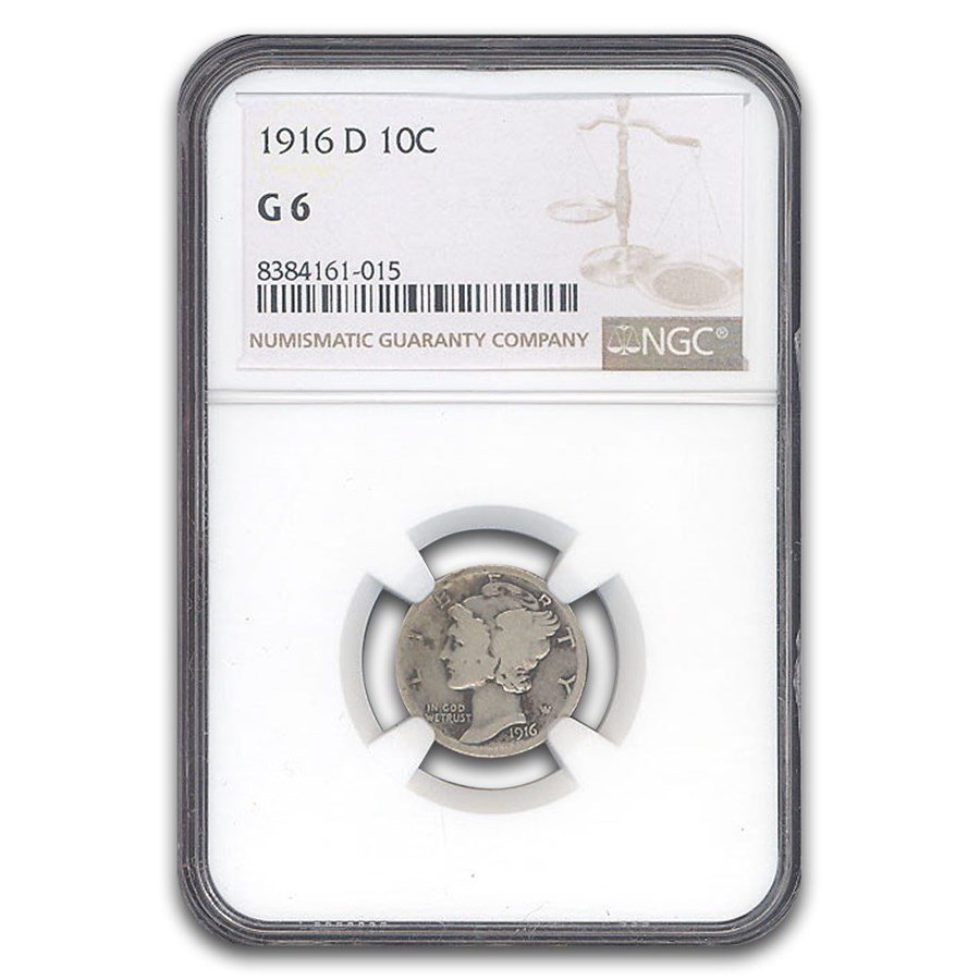 1916-D Mercury Dime Good-6 NGC