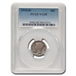 1916-D Mercury Dime VG-8 PCGS
