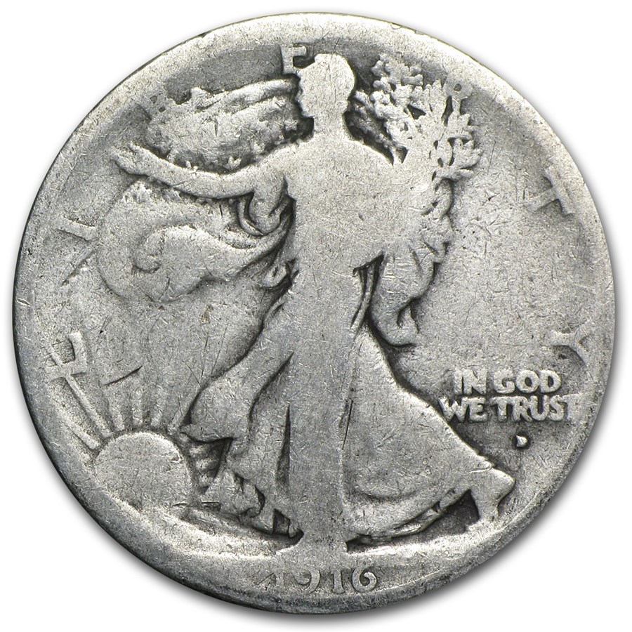 1916-D Walking Liberty Half Dollar AG