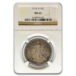 1916-D Walking Liberty Half Dollar MS-62 NGC