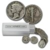 1916 Mercury Dime 50-Coin Roll Avg Circ