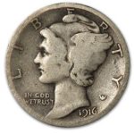 1916-S Mercury Dime Good/VG