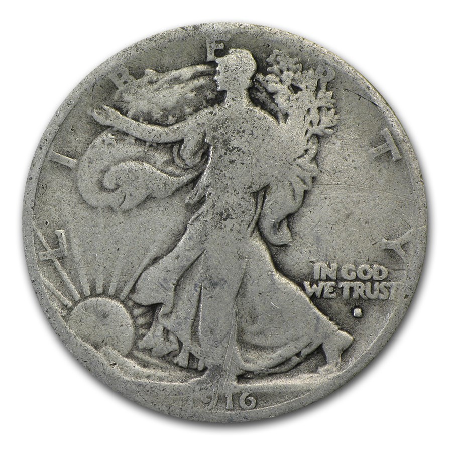 1916-S Walking Liberty Half Dollar AG