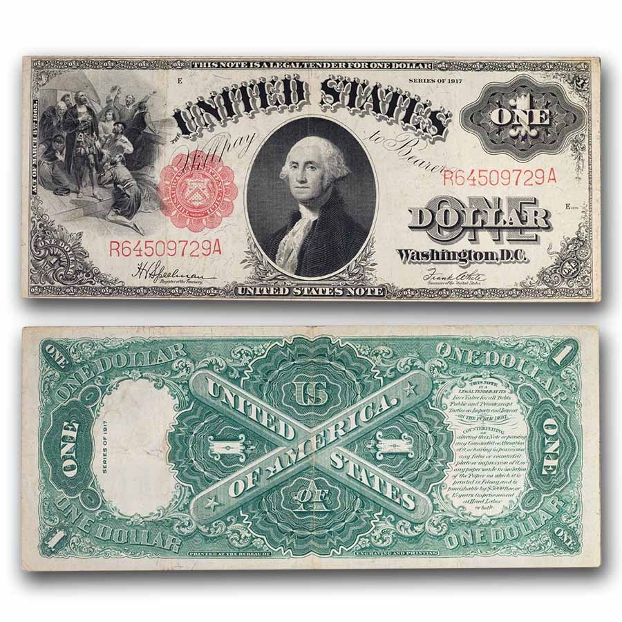 1917 $1.00 Legal Tender George Washington VF+ (Fr#39)